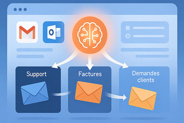 IA tri emails et réponse automatique clients pour la classification email PME