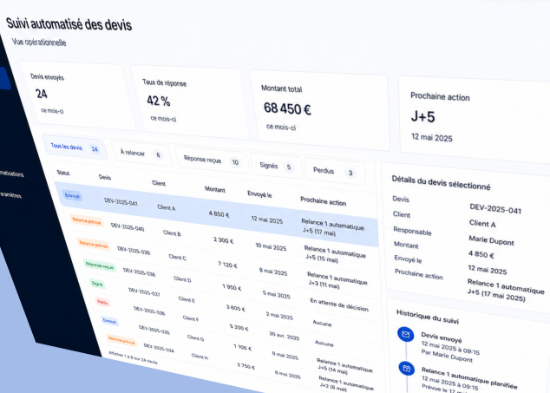 Suivi automatisé des devis dans une PME de maintenance industrielle