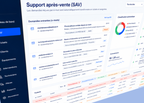 Tri automatisé des demandes SAV dans une entreprise de maintenance industrielle